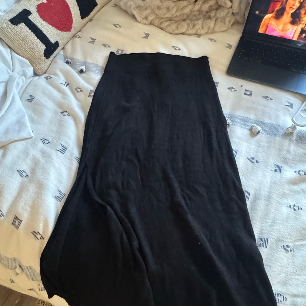 Free people Black stretch  Maxi Skirt